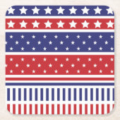 愛国的紙ドリンクコースター スクエアペーパーコースター (正面)