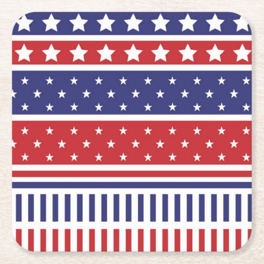 愛国的紙ドリンクコースター スクエアペーパーコースター (正面)