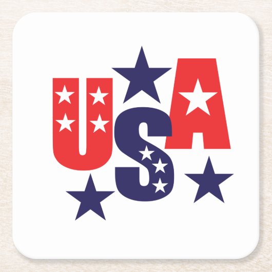 愛国的紙ドリンクコースター スクエアペーパーコースター (正面)