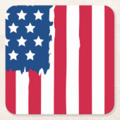 愛国的紙ドリンクコースター スクエアペーパーコースター (正面)