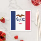 愛国的紙ナプキンとアイオワ州旗 スタンダードカクテルナプキン (インサイチュ)