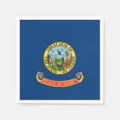 愛国的紙ナプキンとアイダホ州旗 スタンダードカクテルナプキン (正面)