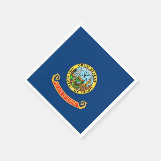 愛国的紙ナプキンとアイダホ州旗 スタンダードカクテルナプキン (角)