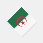 愛国的紙ナプキンとアルジェリア国旗 スタンダードカクテルナプキン (角)