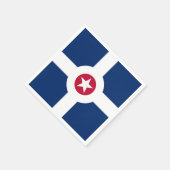 愛国的紙ナプキンとインディアナポリス州旗 スタンダードカクテルナプキン (角)