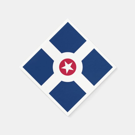 愛国的紙ナプキンとインディアナポリス州旗 スタンダードカクテルナプキン (角)