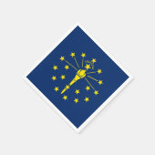 愛国的紙ナプキンとインディアナ州旗 スタンダードカクテルナプキン (角)