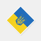 愛国的紙ナプキンとウクライナ国旗 スタンダードカクテルナプキン (角)