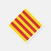 愛国的紙ナプキンとカタロニア国旗 スタンダードカクテルナプキン (角)