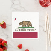 愛国的紙ナプキンとカリフォルニア州旗 スタンダードカクテルナプキン (インサイチュ)