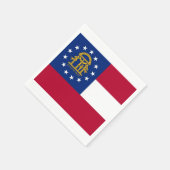 愛国的紙ナプキンとジョージア州旗 スタンダードカクテルナプキン (角)