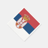 愛国的紙ナプキンとセルビア国旗 スタンダードカクテルナプキン (角)