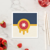 愛国的紙ナプキンとタルサ市旗 スタンダードカクテルナプキン (インサイチュ)