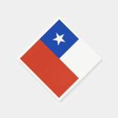 愛国的紙ナプキンとチリ国旗 スタンダードカクテルナプキン (角)