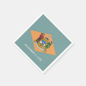 愛国的紙ナプキンとデラウェア州旗 スタンダードカクテルナプキン (角)