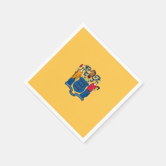 愛国的紙ナプキンとニュージャージー州旗 スタンダードカクテルナプキン (角)