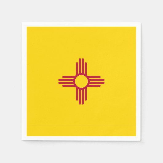 愛国的紙ナプキンとニューメキシコ州旗 スタンダードカクテルナプキン (正面)