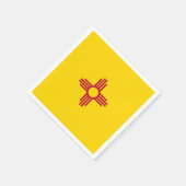 愛国的紙ナプキンとニューメキシコ州旗 スタンダードカクテルナプキン (角)