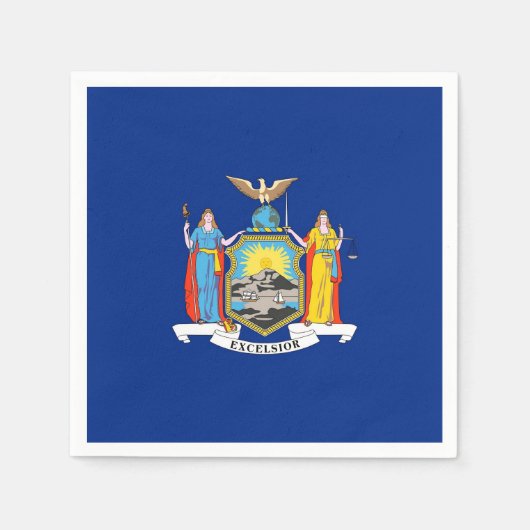 愛国的紙ナプキンとニューヨーク州旗 スタンダードカクテルナプキン (正面)