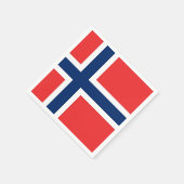 愛国的紙ナプキンとノルウェー国旗 スタンダードカクテルナプキン (角)