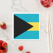 愛国的紙ナプキンとバハマ国旗 スタンダードカクテルナプキン (インサイチュ)