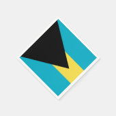 愛国的紙ナプキンとバハマ国旗 スタンダードカクテルナプキン (角)