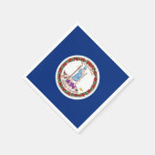 愛国的紙ナプキンとバージニア州旗 スタンダードカクテルナプキン (角)