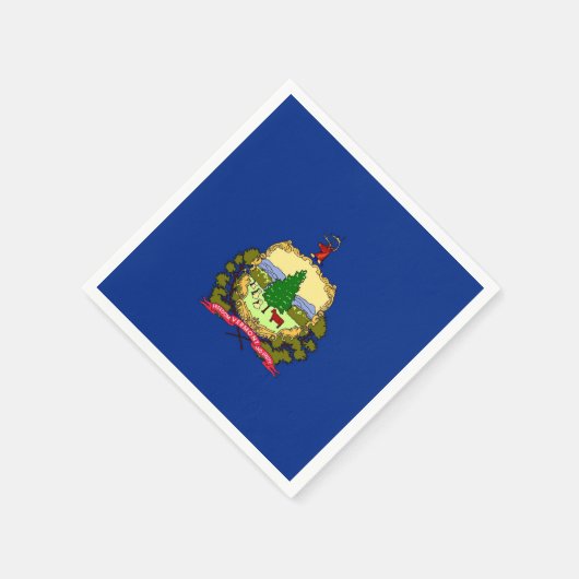 愛国的紙ナプキンとバーモント州旗 スタンダードカクテルナプキン (角)