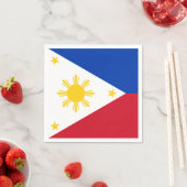 愛国的紙ナプキンとフィリピン国旗 スタンダードカクテルナプキン (インサイチュ)