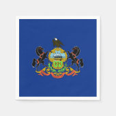 愛国的紙ナプキンとペンシルバニア州旗 スタンダードカクテルナプキン (正面)