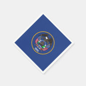 愛国的紙ナプキンとユタ州旗 スタンダードカクテルナプキン (角)