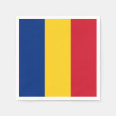 愛国的紙ナプキンとルーマニア国旗 スタンダードカクテルナプキン (正面)