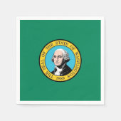 愛国的紙ナプキンとワシントン州旗 スタンダードカクテルナプキン (正面)