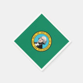 愛国的紙ナプキンとワシントン州旗 スタンダードカクテルナプキン (角)