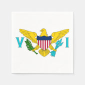 愛国的紙ナプキンとヴァージン諸島国旗 スタンダードカクテルナプキン (正面)