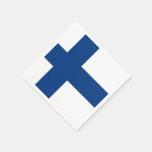 愛国的紙ナプキンスとフィンランド国旗 スタンダードカクテルナプキン (角)