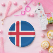 愛国的紙プレートとアイスランド国旗 ペーパープレート (パーティー)