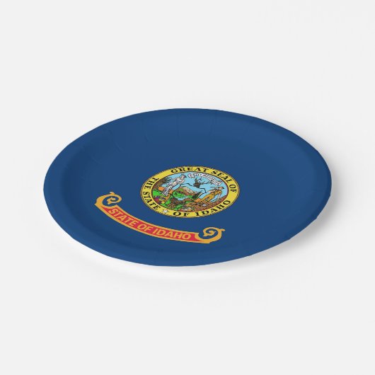 愛国的紙プレートとアイダホ州旗 ペーパープレート (アングル)