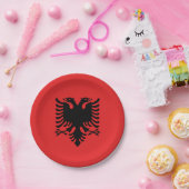 愛国的紙プレートとアルバニア国旗 ペーパープレート (パーティー)