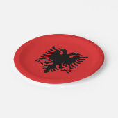 愛国的紙プレートとアルバニア国旗 ペーパープレート (アングル)