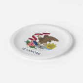 愛国的紙プレートとイリノイ州旗 ペーパープレート (アングル)