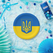 愛国的紙プレートとウクライナ国旗 ペーパープレート (パーティー)