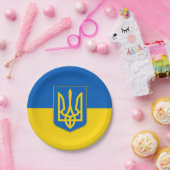 愛国的紙プレートとウクライナ国旗 ペーパープレート (パーティー)