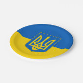 愛国的紙プレートとウクライナ国旗 ペーパープレート (アングル)