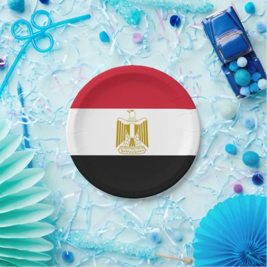 愛国的紙プレートとエジプト国旗 ペーパープレート (パーティー)