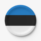 愛国的紙プレートとエストニア国旗 ペーパープレート (正面)