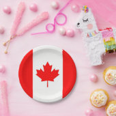 愛国的紙プレートとカナダ国旗 ペーパープレート (パーティー)