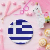 愛国的紙プレートとギリシャ国旗 ペーパープレート (パーティー)