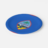 愛国的紙プレートとグアム国旗 ペーパープレート (アングル)