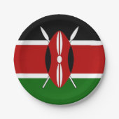 愛国的紙プレートとケニア国旗 ペーパープレート (正面)
